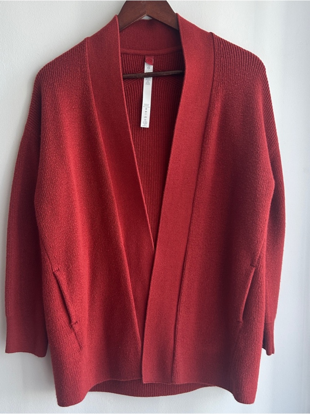 lululemon athletica Red Open-Front Cardigan Sweater